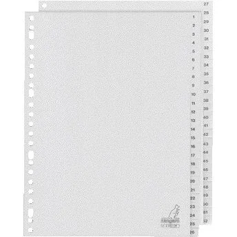 Tabblad kangaro 23r g452cm 1 52 genummerd grijs pp | 10 stuks von Kangaro – Produktfoto
