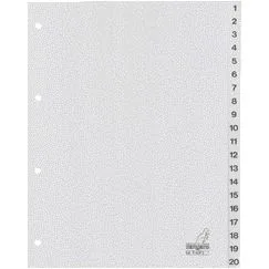 Tabblad kangaro 4r g420c 1 20 genummerd grijs pp | 25 stuks by Kangaro – product photo