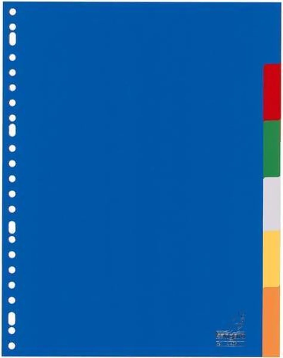 tabbladen - A4 - blanco - 6-delig - PP - 23-gaats de Kangaro en Assorti – photo produit