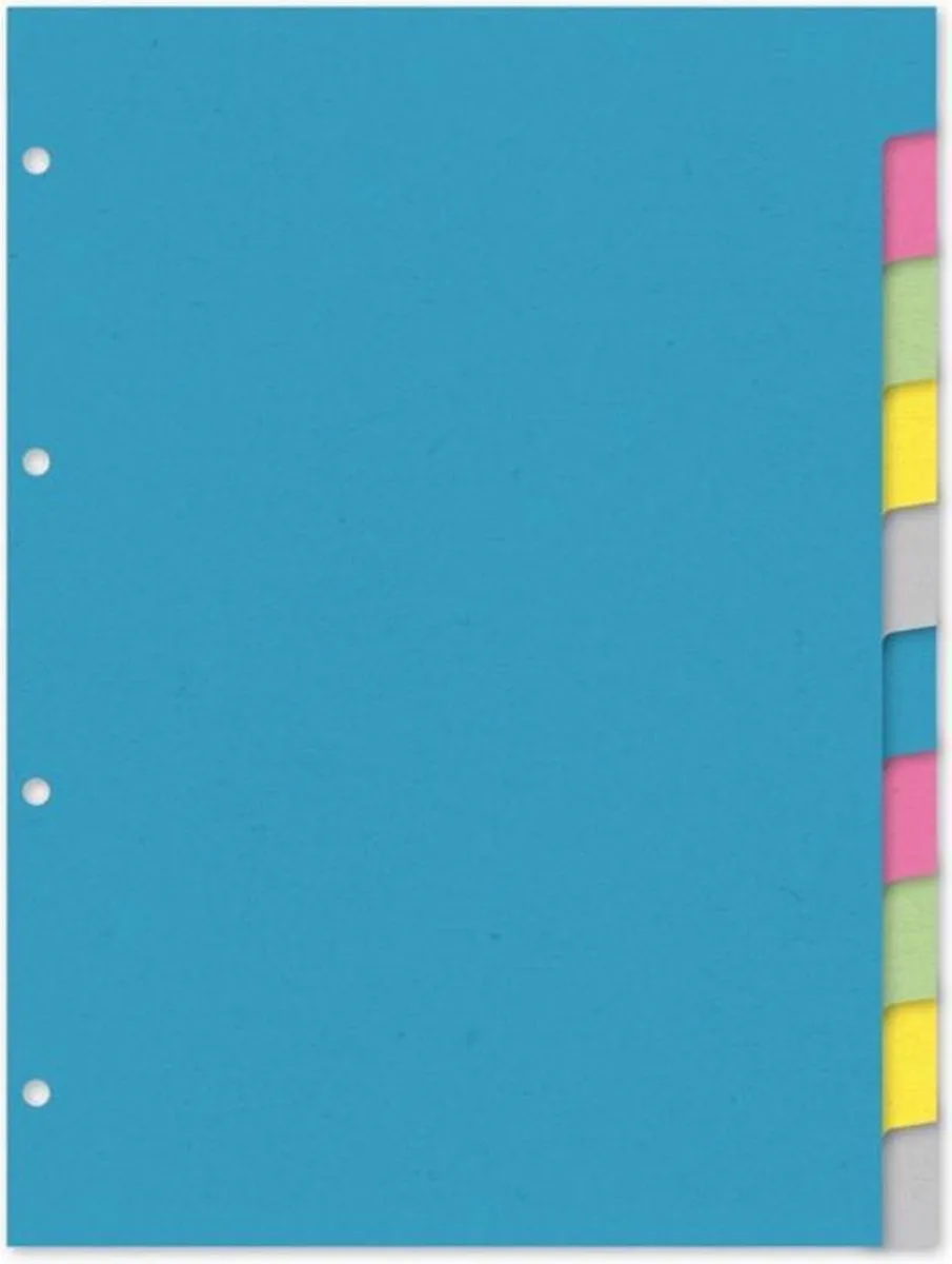 tabbladen - A4 - gerecycled karton - 220 grams - 4-gaats - 10-delig - RY410 by Kangaro in Multicolour – product photo