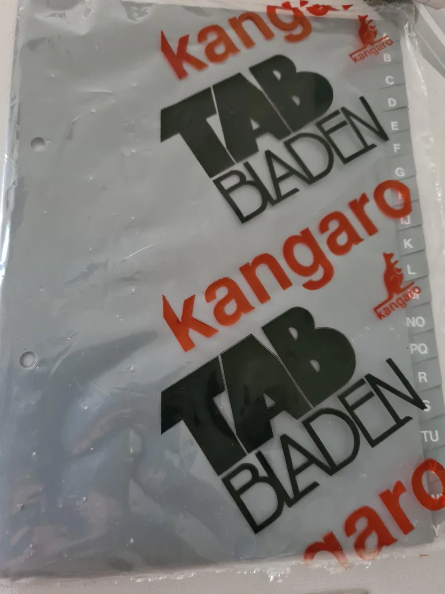 Tabbladen A5 20 tabs 2-gaats polypropyleen a - z de Kangaro en Gris – photo produit