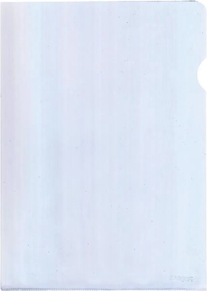 zichtmappen K-34022 L-map - A4 - PVC - 180mµ - extra dik de Kangaro en Transparent – photo produit