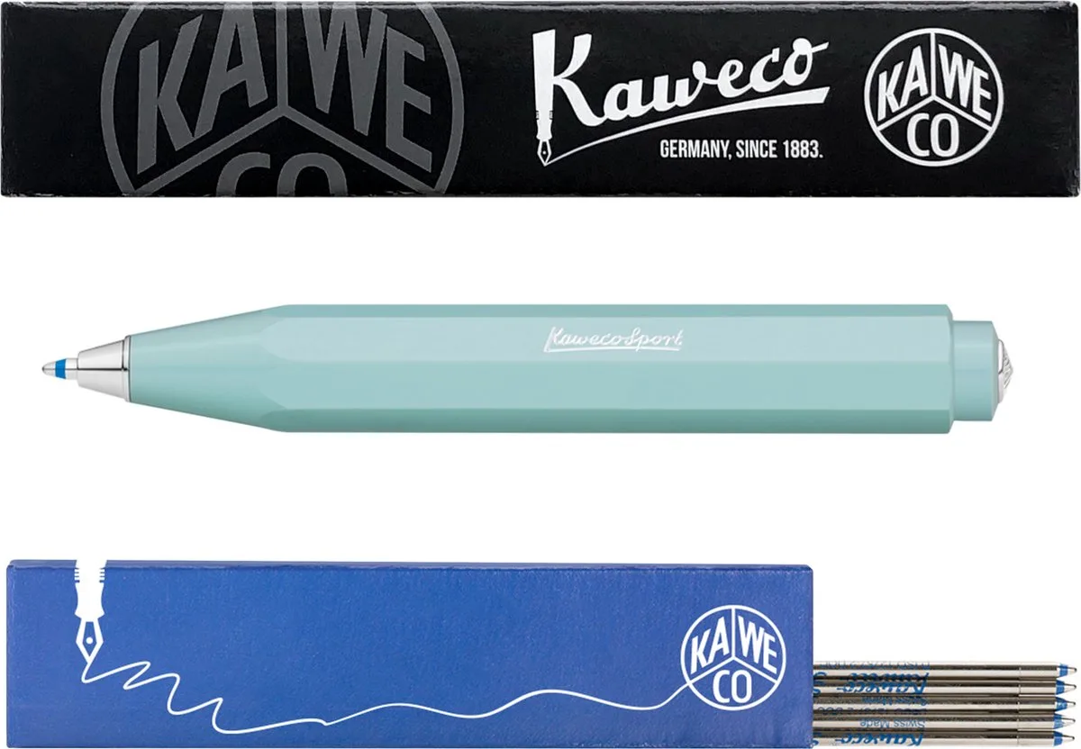 Balpen - Skyline Sport - Met doosje Balpenvullingen MEDIUM Blauw fra Kaweco i Mint – produktbillede