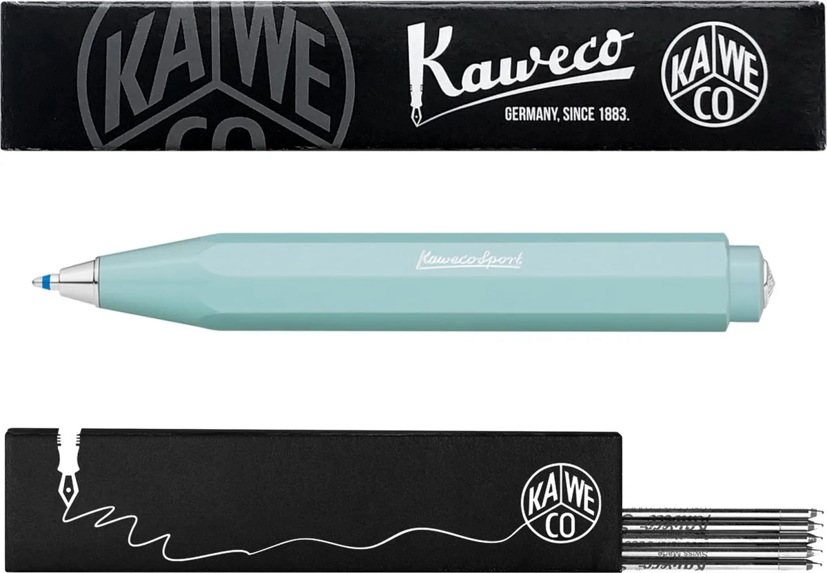 Balpen - Skyline Sport - Met doosje Balpenvullingen MEDIUM Zwart fra Kaweco i Mint – produktbillede