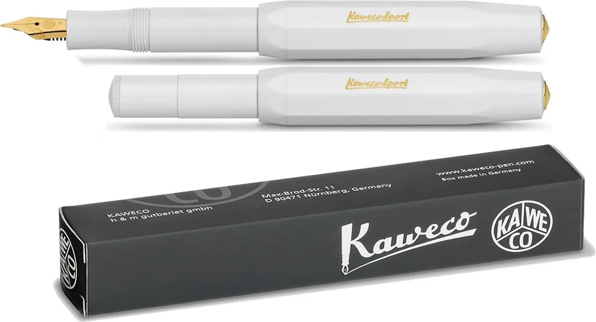 Classic Sport - Vulpen - Fine punt van Kaweco in Wit – productfoto