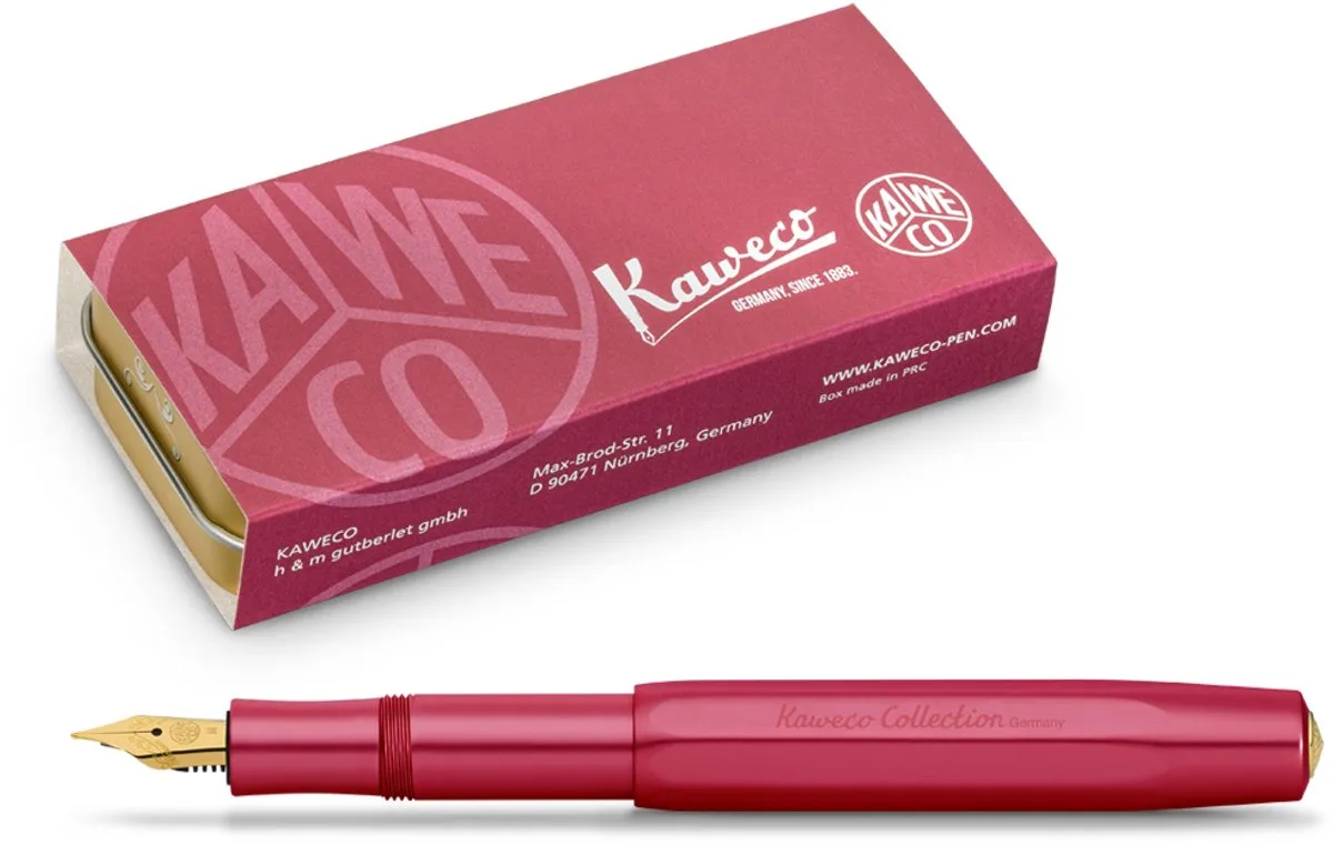 Collection AL Sport VULPEN - MEDIUM - ALUMINIUM - RUBY RED (Limited Edition) de Kaweco en Rouge – photo produit