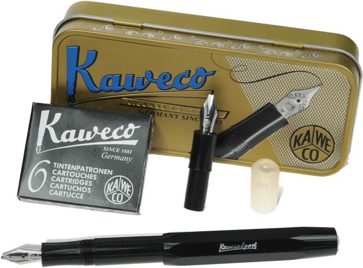 Fountain Pen - Calligraphy-Set black "S" van Kaweco in Zwart – productfoto