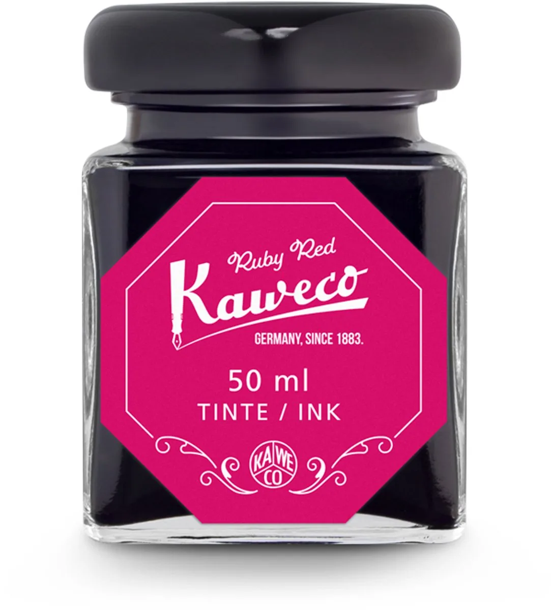 Ink bottle - Ruby Red - potje vulpeninkt - Rode originele Kaweco-inkt in 50 ml glas fra Kaweco i Rød – produktbillede