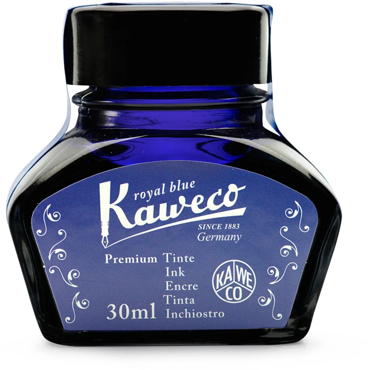 inktpotje - Vulpen inkt - Ink bottle 50ML Royal Blue fra Kaweco i Blå – produktbillede
