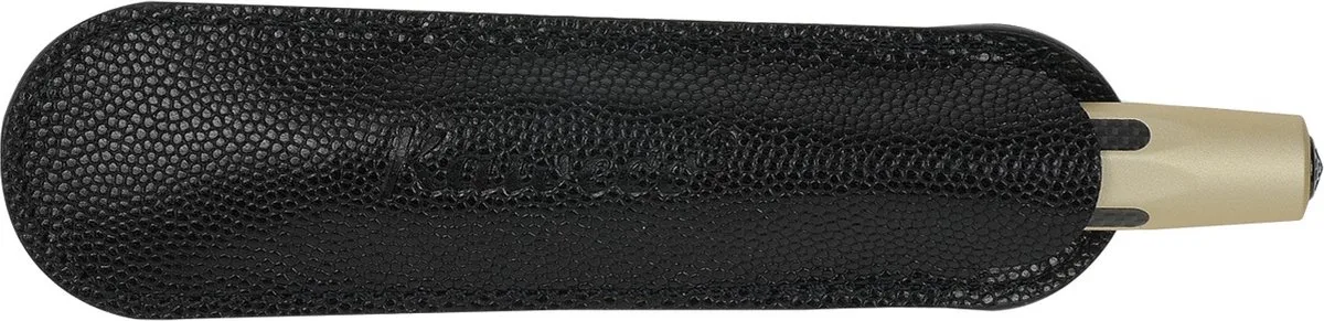 Leather pouch ECO Sport - Black - with print - 1 pen - Let op: afwijkend formaat, dit etui is uitsluitend bestemd voor de Kaweco Sport (kleiner formaat pen). de Kaweco en Noir – photo produit