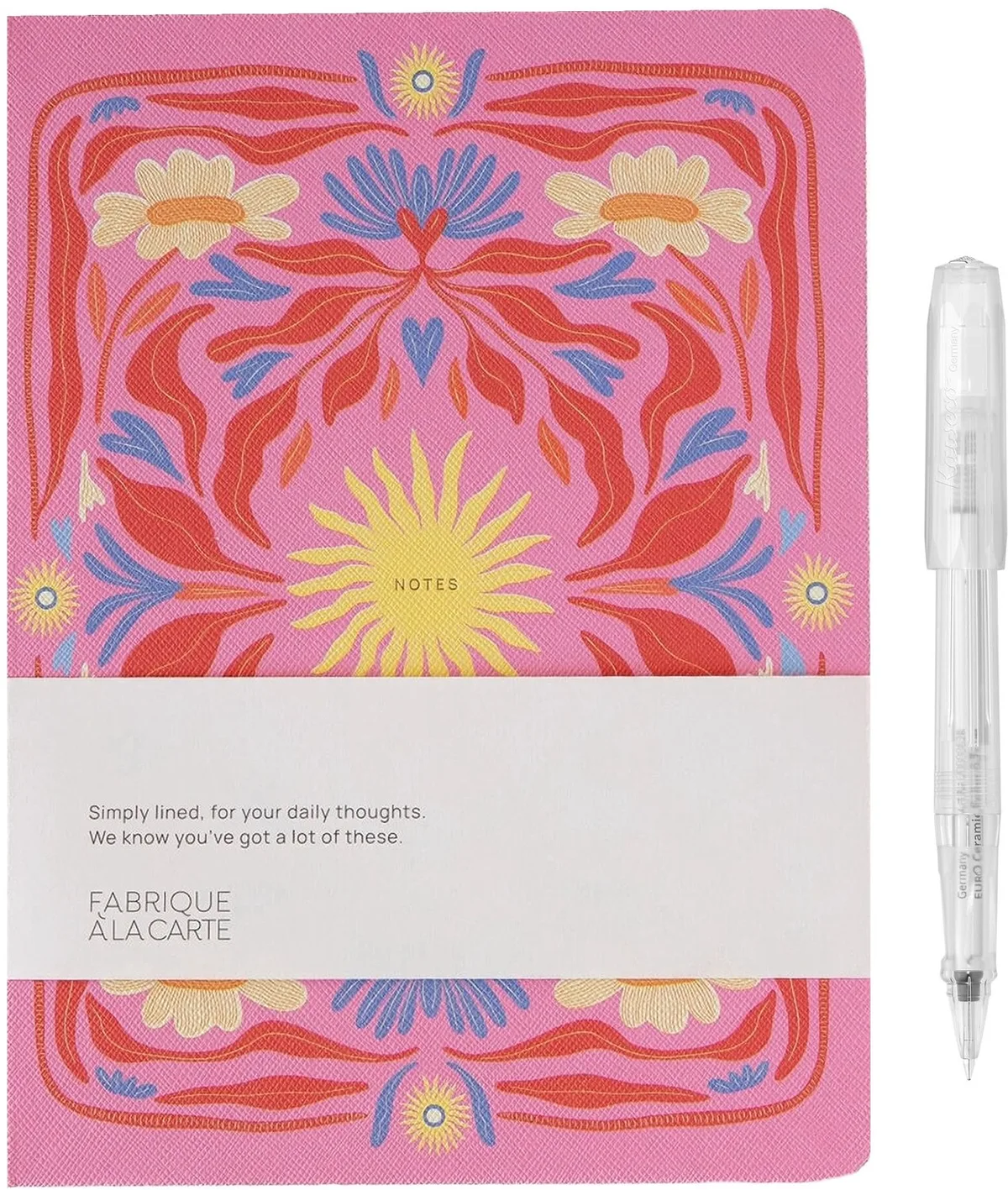 Perkeo - Gel Roller - All Clear - Fabrique - Notitieboek - gelineerd Sun Pink de Kaweco en Transparent – photo produit