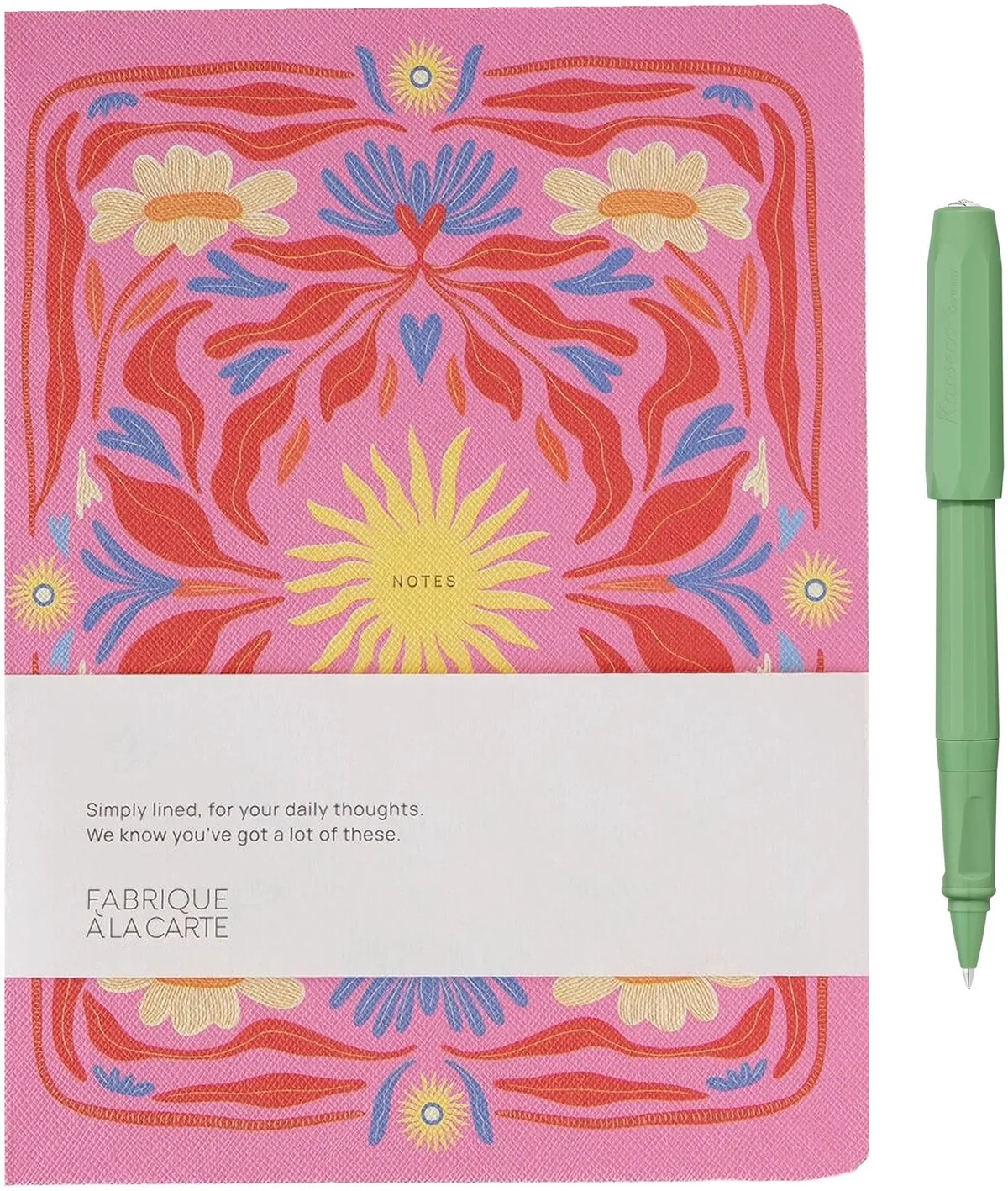 Perkeo - Gel Roller - Fabrique - Notitieboek - gelineerd Sun Pink fra Kaweco i Jungle Green – produktbillede