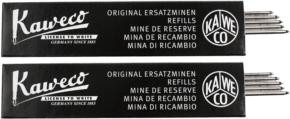 Sport - Balpenvullingen - 2 doosjes - Refill D1 - Fine - 0.8 M, 5 pcs in box de Kaweco en Noir – photo produit