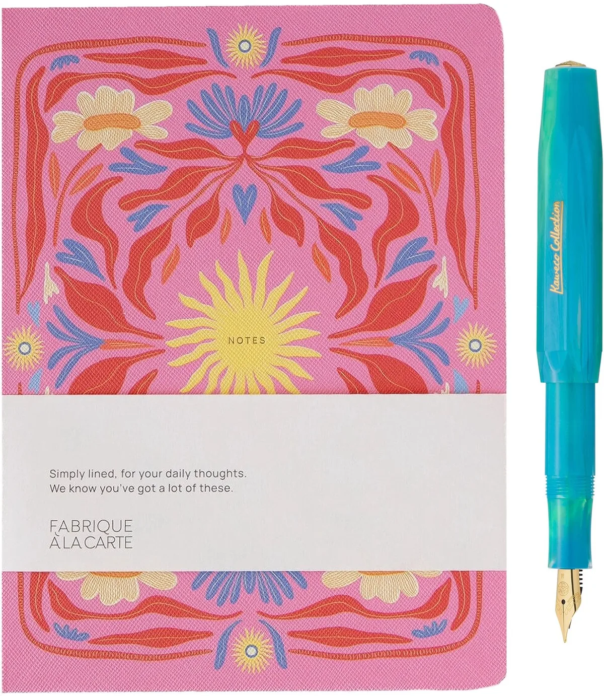 Sport - Vulpen - MEDIUM - Fabrique - Notitieboek - gelineerd Sun Pink fra Kaweco i Marble Ocean – produktbillede