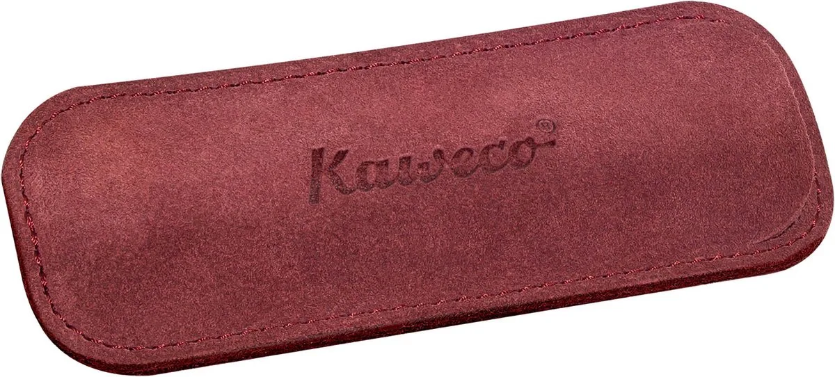 Velours pouch ECO Sport - with print - 2 pens - Let op: afwijkend formaat, dit etui is uitsluitend bestemd voor de Kaweco Sport (kleiner formaat pen). de Kaweco en Burgundy – photo produit