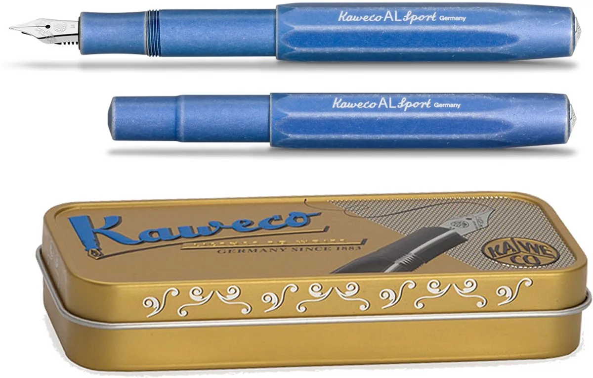 Vulpen - Alu Sport - "Stone Washed" Blue - Extra Fine fra Kaweco i Blå – produktbillede