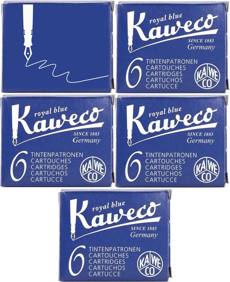 Vulpen inkt - vullingen - 5 doosjes - Royal Blue by Kaweco in Blue – product photo