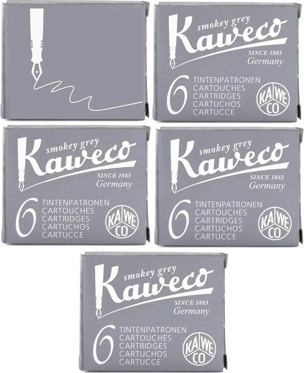 Vulpen inkt - vullingen - 5 doosjes - Smokey Grey by Kaweco in Grey – product photo