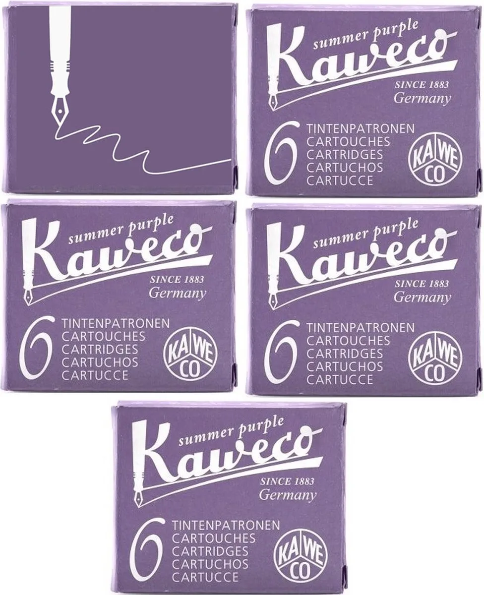 Vulpen inkt - vullingen - 5 doosjes - Summer Purple, Aubergine by Kaweco in Purple – product photo