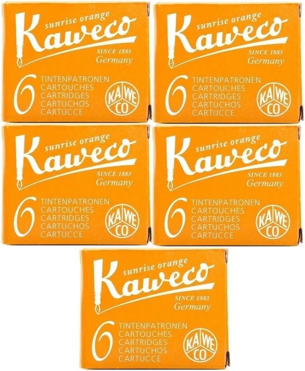 Vulpen inkt - vullingen - 5 doosjes - Sunrise Orange by Kaweco in Orange – product photo