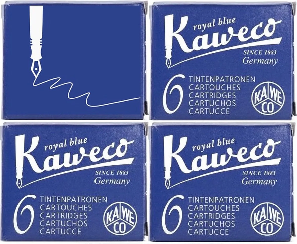 Vulpen inkt - Vulpen vullingen - 4 doosjes - Royal Blue by Kaweco in Blue – product photo