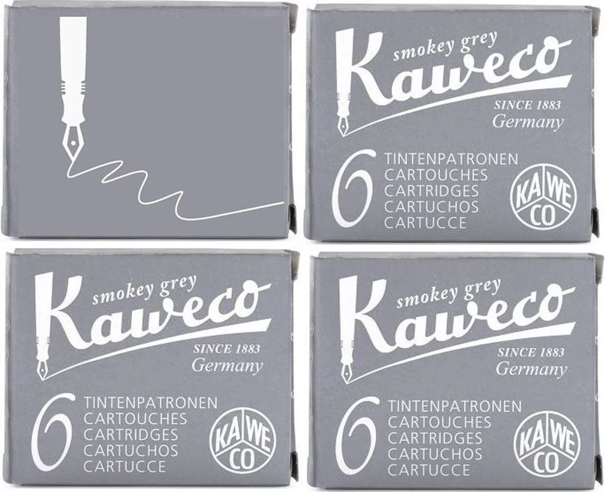 Vulpen inkt - Vulpen vullingen - 4 doosjes - Smokey Grey by Kaweco in Grey – product photo