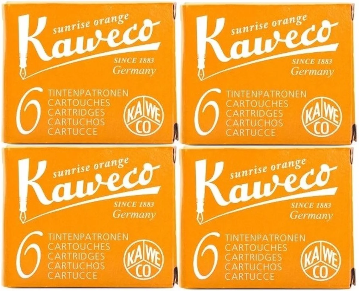 Vulpen inkt - Vulpen vullingen - 4 doosjes - Sunrise Orange by Kaweco in Orange – product photo