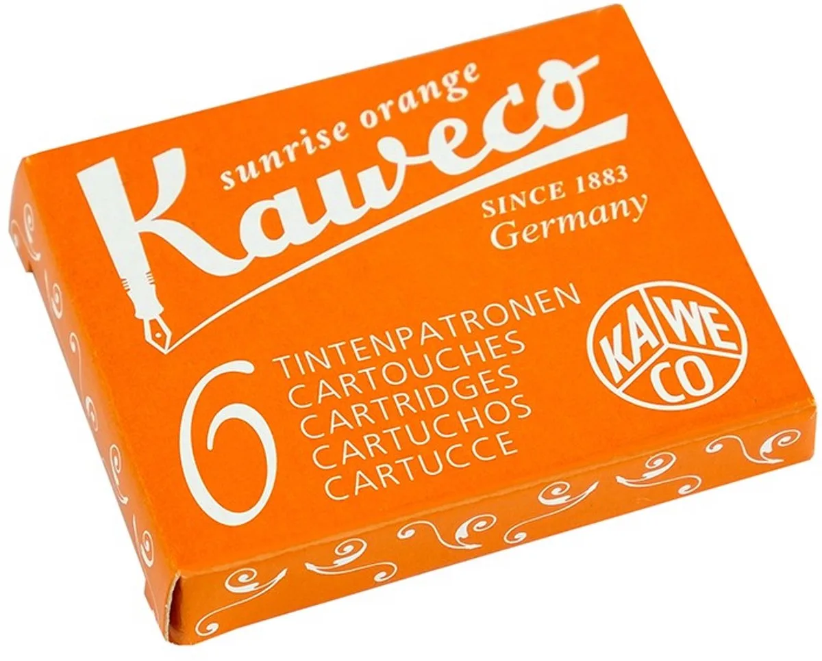Vulpen Inktpatroon - Per 6 stuks - Sunrise de Kaweco en Orange – photo produit