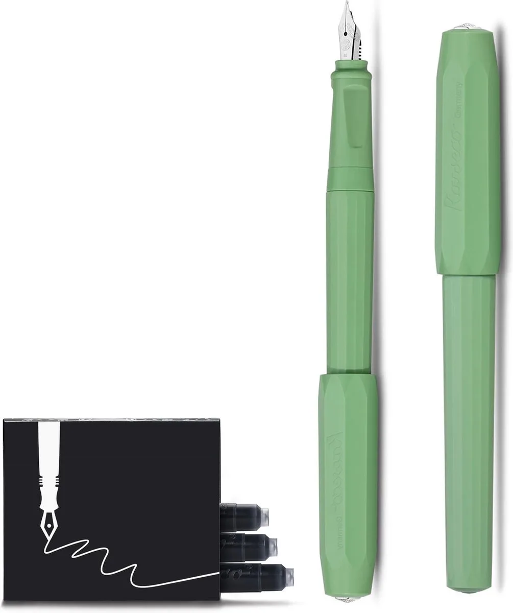 Vulpen - Jungle Green - Fine - Doosje vullingen fra Kaweco i Lysegrøn – produktbillede