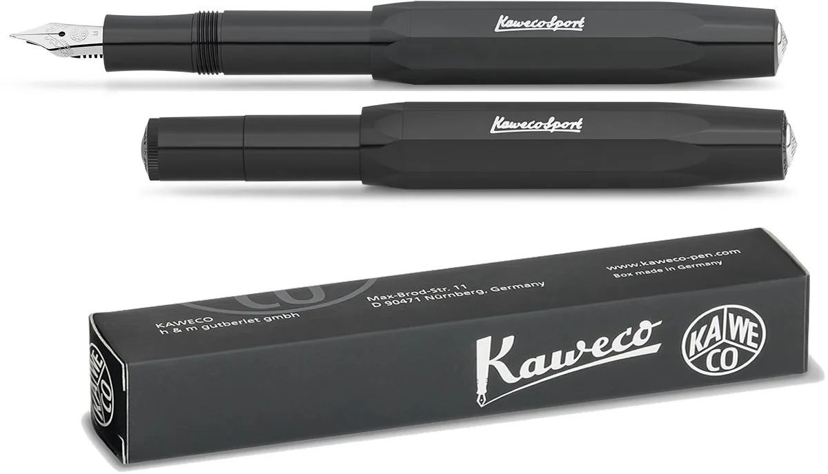 Vulpen Sport Skyline Black - BREED van Kaweco in Zwart – productfoto