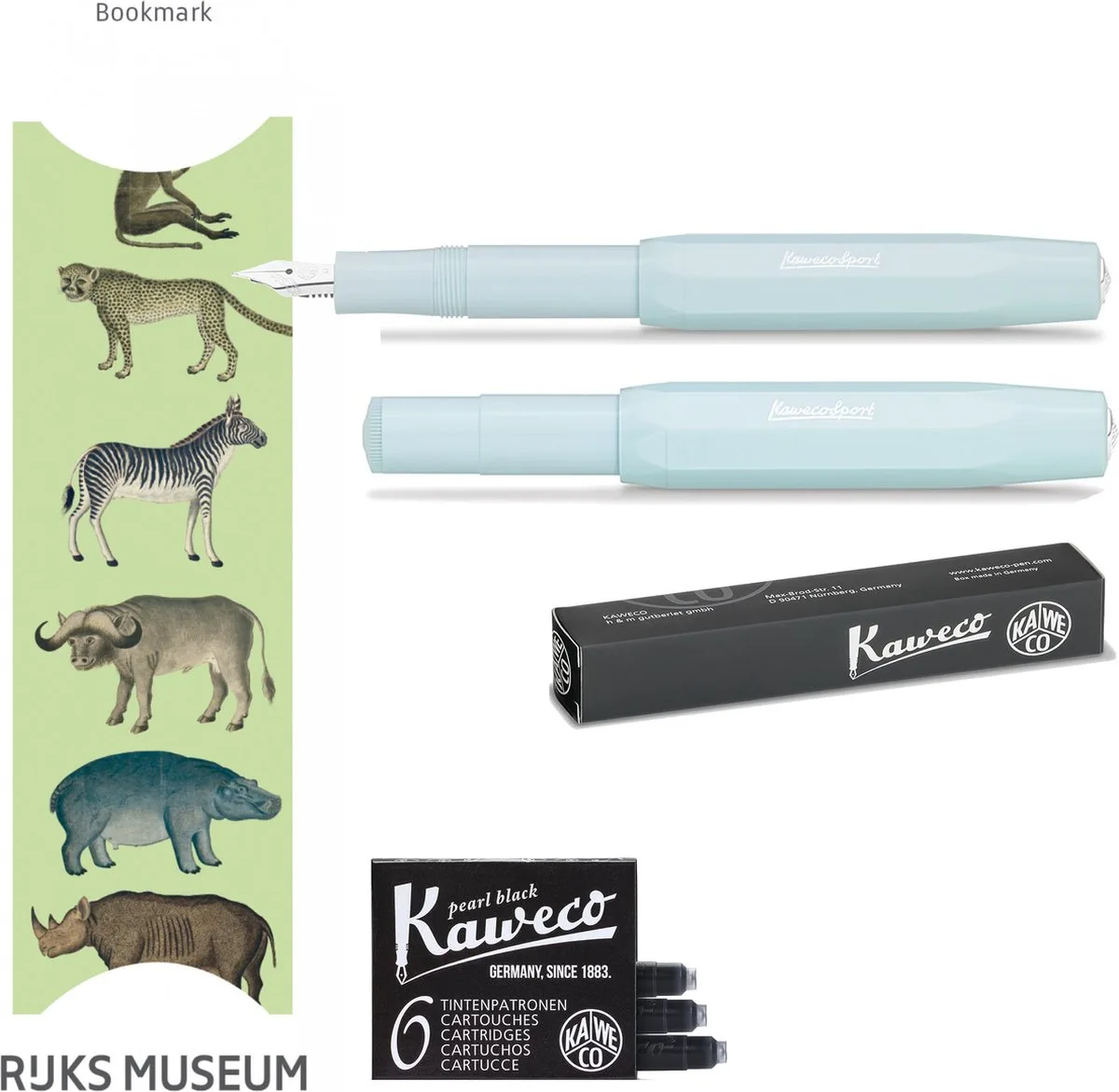 Vulpen Sport Skyline (BREED) met doosje vullingen en boekenlegger by Kaweco in Mint – product photo