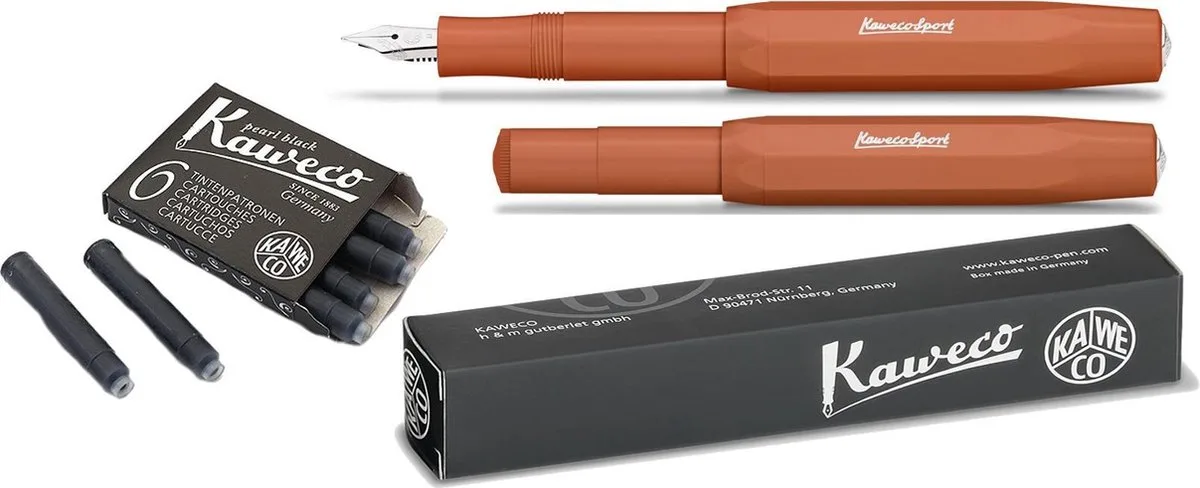 Vulpen Sport Skyline FOX (EXTRA FINE) met extra doosje vullingen by Kaweco in Brown – product photo
