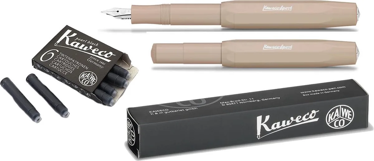 Vulpen Sport Skyline MACCIATO (BREED) met extra doosje vullingen by Kaweco in Brown – product photo