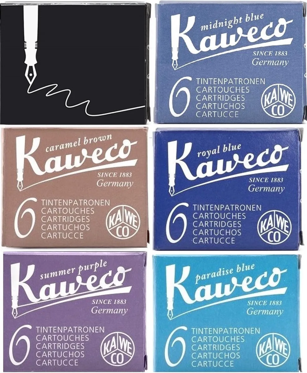 Vulpen vullingen 6 doosjes 1A van Kaweco in Meerkleurig – productfoto