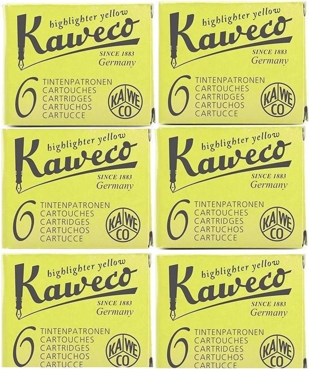 Vulpen vullingen Highlighter Yellow, 6 doosjes by Kaweco in Yellow – product photo