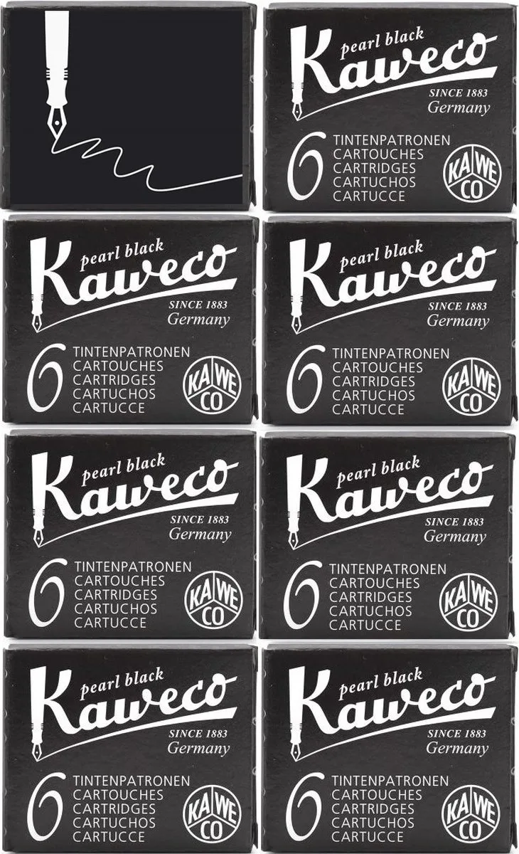 Vulpen vullingen - Pearl Black - 8 doosjes by Kaweco in Black – product photo