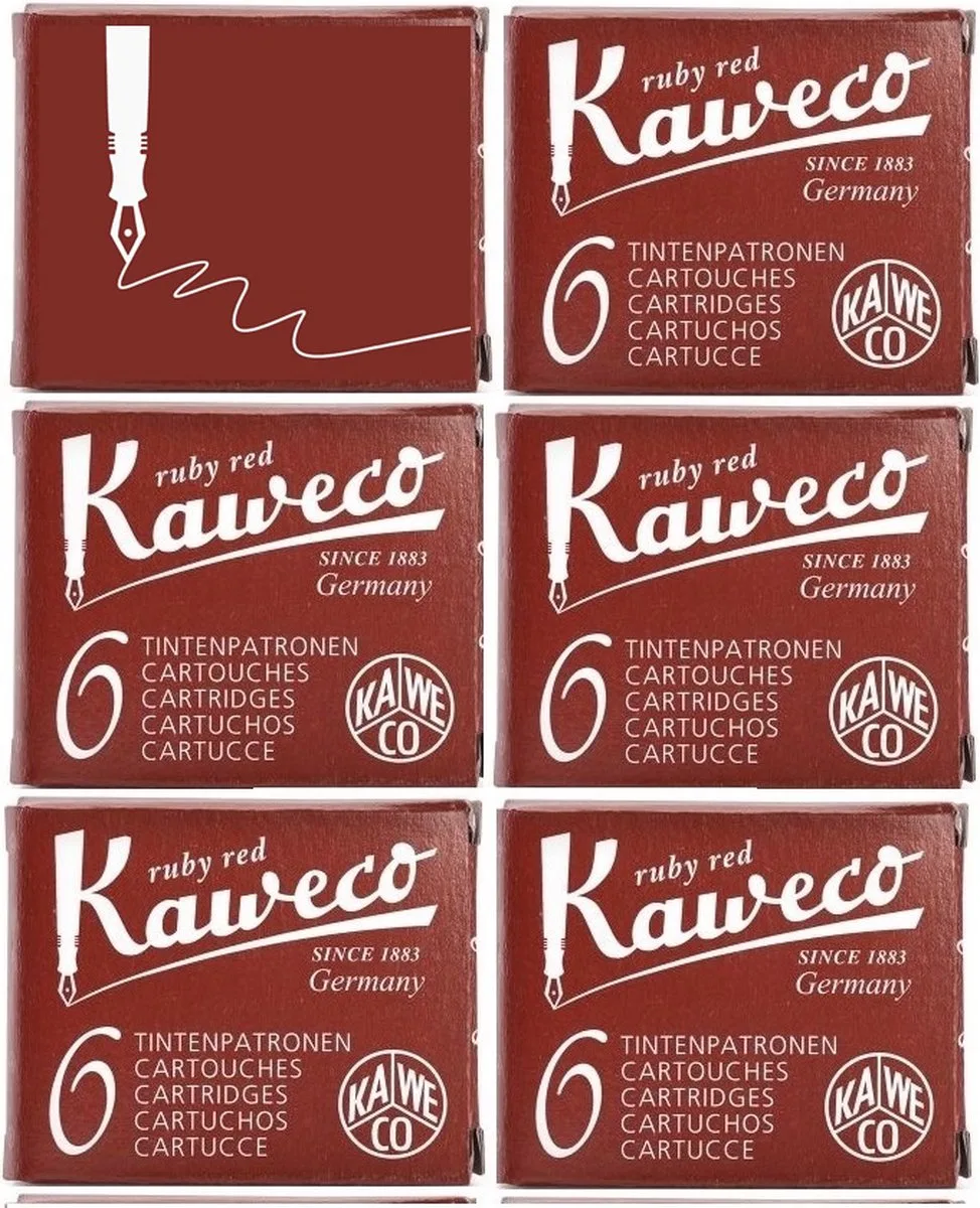 Vulpen vullingen Ruby Red, 6 doosjes by Kaweco in Red – product photo