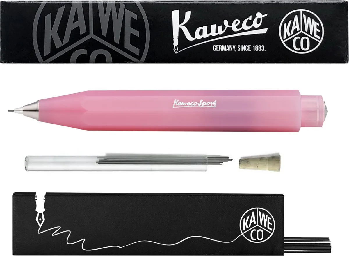 Vulpotlood 0,7 - Frosted Sport - Blush Pitaya - Met doosje vullingen in glazen tube by Kaweco in Pink – product photo