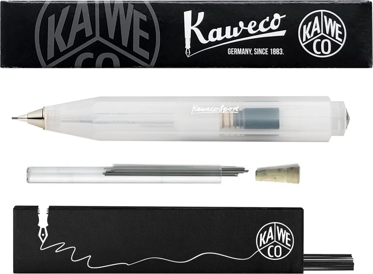Vulpotlood 0,7 - Frosted Sport - Coconut (Natural) - Met doosje vullingen in glazen tube by Kaweco in Transparent – product photo