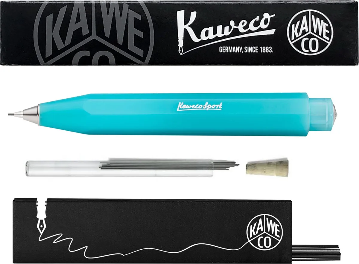 Vulpotlood 0,7 - Frosted Sport - Light Blueberry - Met doosje vullingen in glazen tube by Kaweco in Blue – product photo