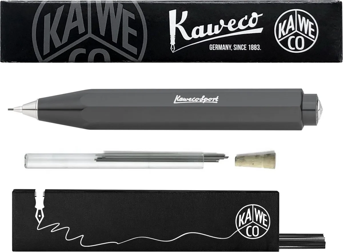 Vulpotlood 0,7 - Skyline Sport - Grey - Met doosje vullingen in glazen tube by Kaweco in Grey – product photo