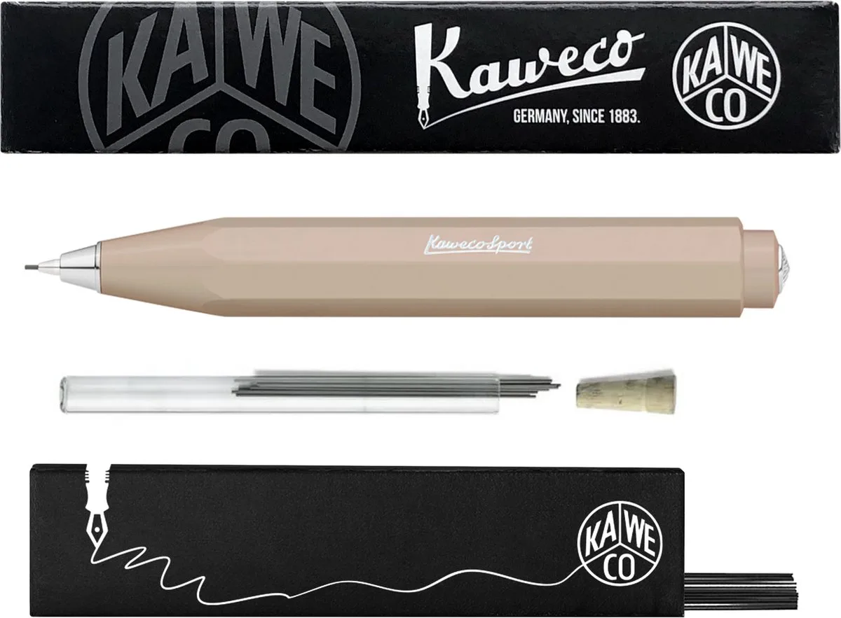 Vulpotlood 0,7 - Skyline Sport - Macchiato - Met doosje vullingen in glazen tube by Kaweco in Brown – product photo