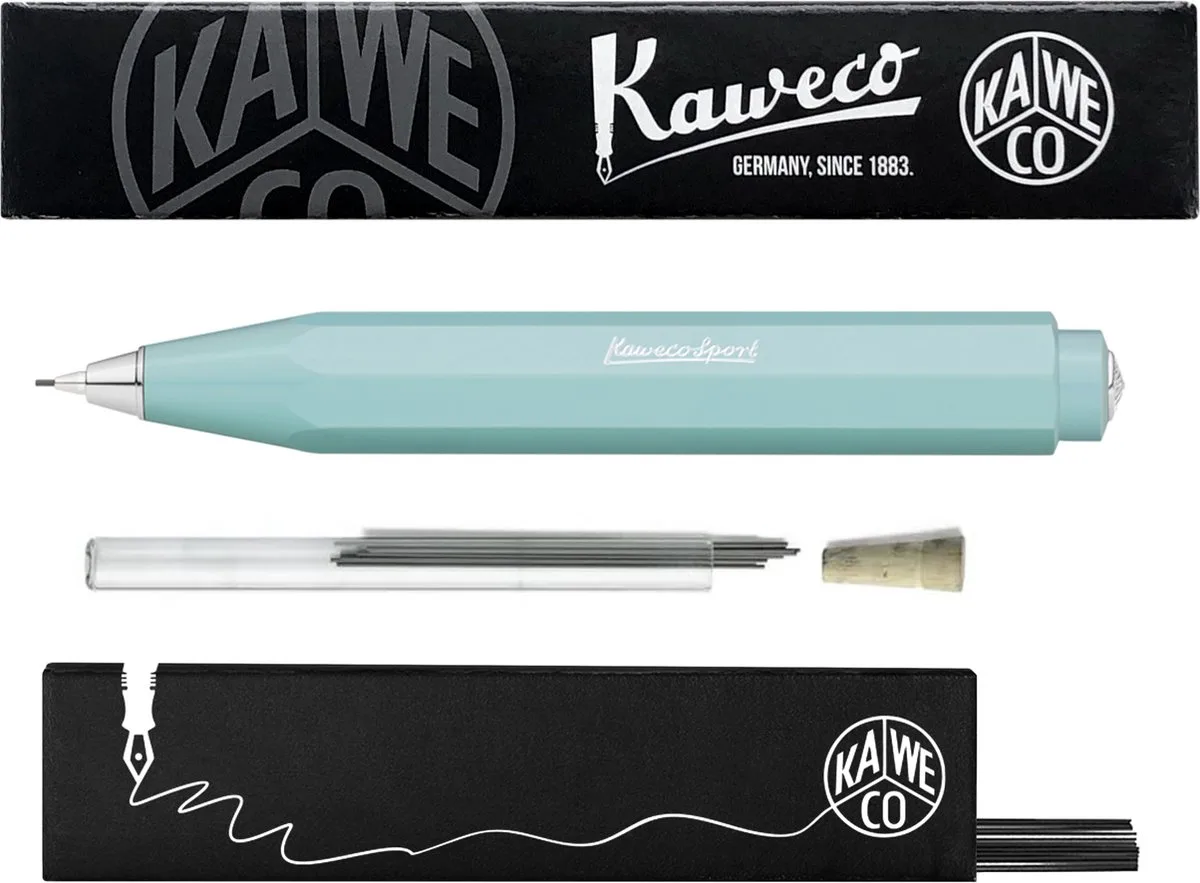 Vulpotlood 0,7 - Skyline Sport - Met doosje vullingen in glazen tube by Kaweco in Mint – product photo