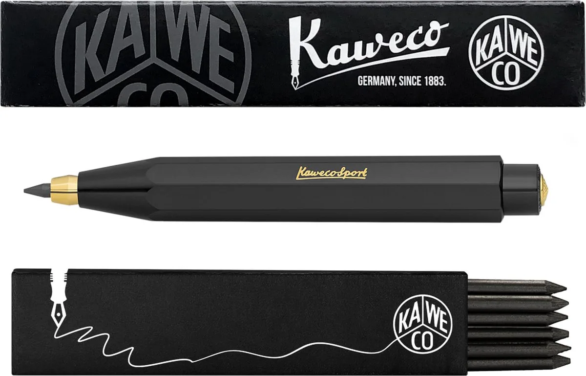 Vulpotlood 3,2 - Classic Sport - Met doosje vullingen van Kaweco in Zwart – productfoto