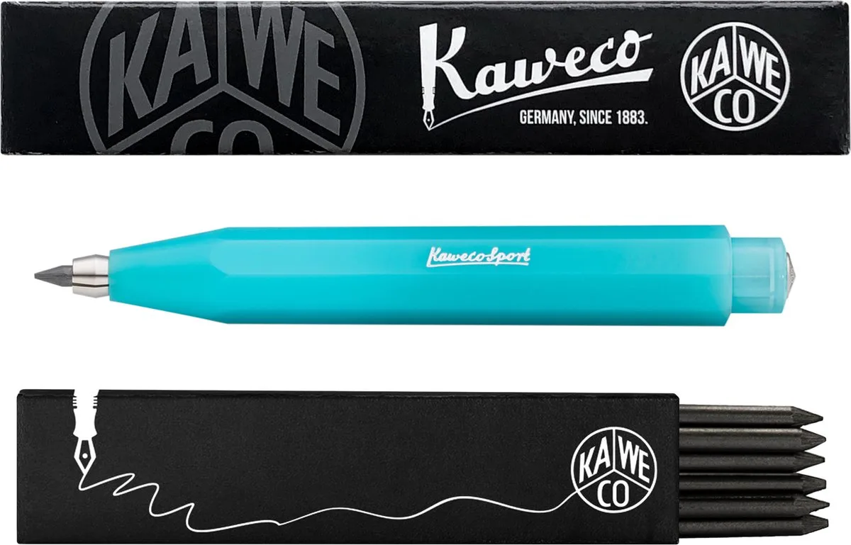 Vulpotlood 3,2 - Frosted Sport - Light Blueberry - Met doosje vullingen van Kaweco in Blauw – productfoto
