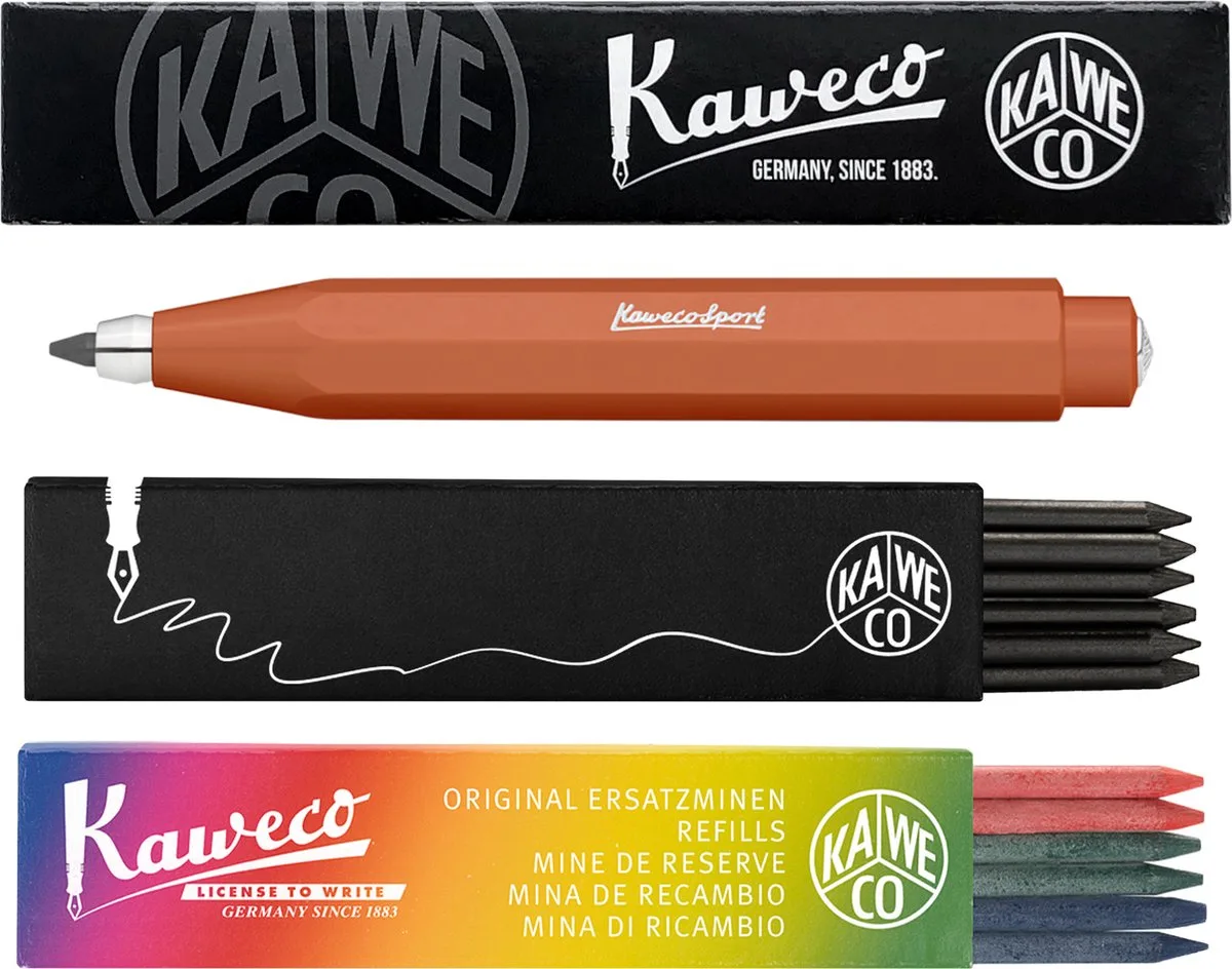 Vulpotlood 3,2 - Skyline Sport - Fox - Met doosje vullingen Zwart - Doosje vullingen 3 kleur van Kaweco in Roodbruin – productfoto