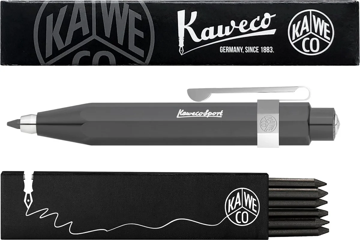 Vulpotlood 3,2 - Skyline Sport - Oktogonal Clip Chrome - Grey - Met doosje vullingen by Kaweco in Grey – product photo
