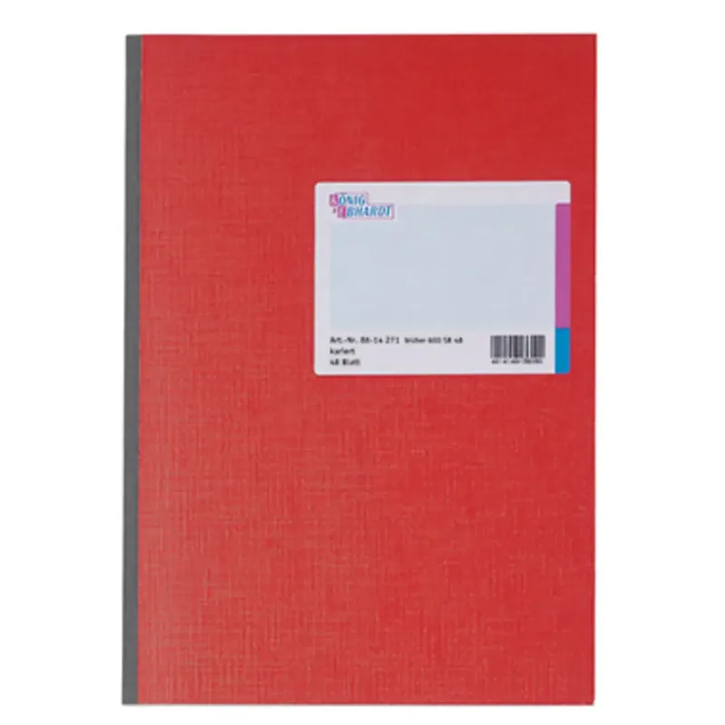 Kladde 8614271 Notizbuch kariert Rot 48 Blatt DIN A4 von König & Ebhardt – Produktfoto