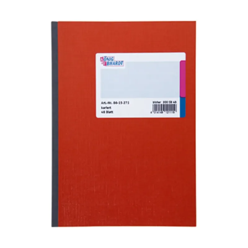 Kladde 8615271 Notizbuch kariert Rot 48 Blatt DIN A5 van König & Ebhardt – productfoto