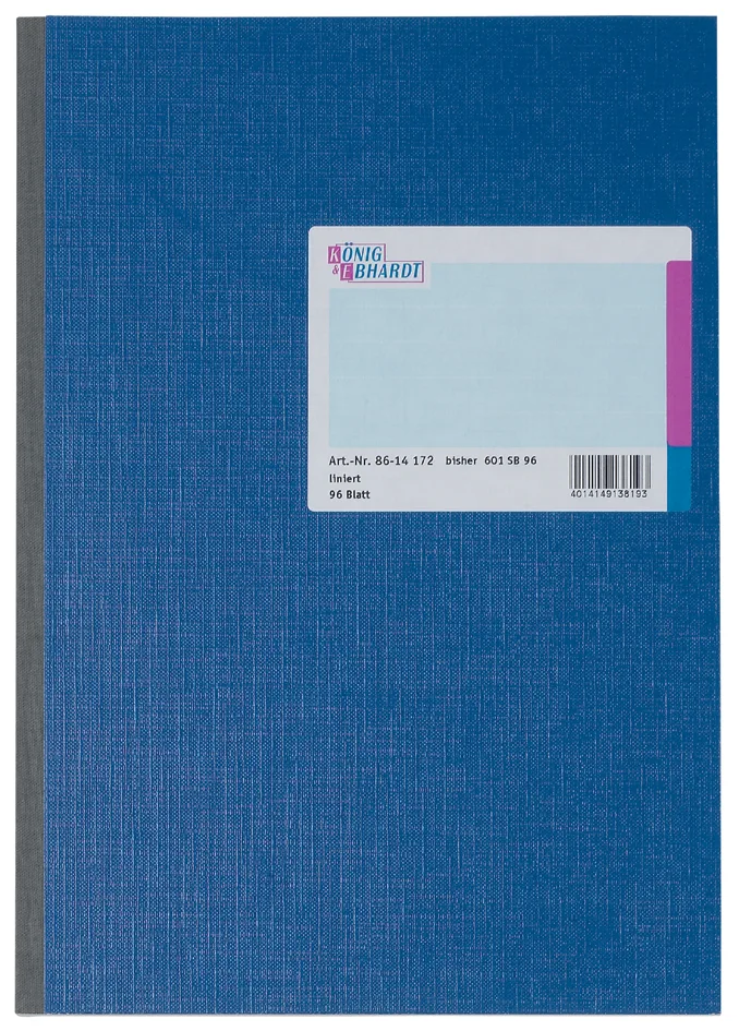 Kladde, DIN A4, 96 Blatt, liniert von König & Ebhardt – Produktfoto
